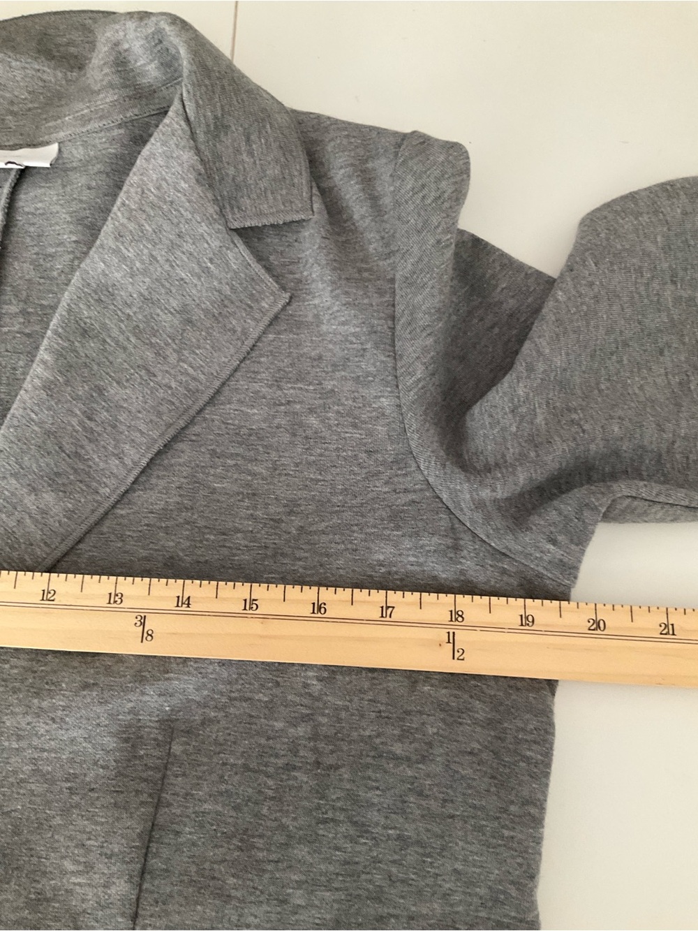 J. Jill Small Gray Knit Blazer Jacket - Picture 7 of 10